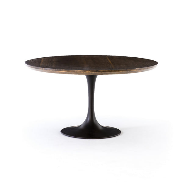 Powell Dining Table 55" In English Brown Oak