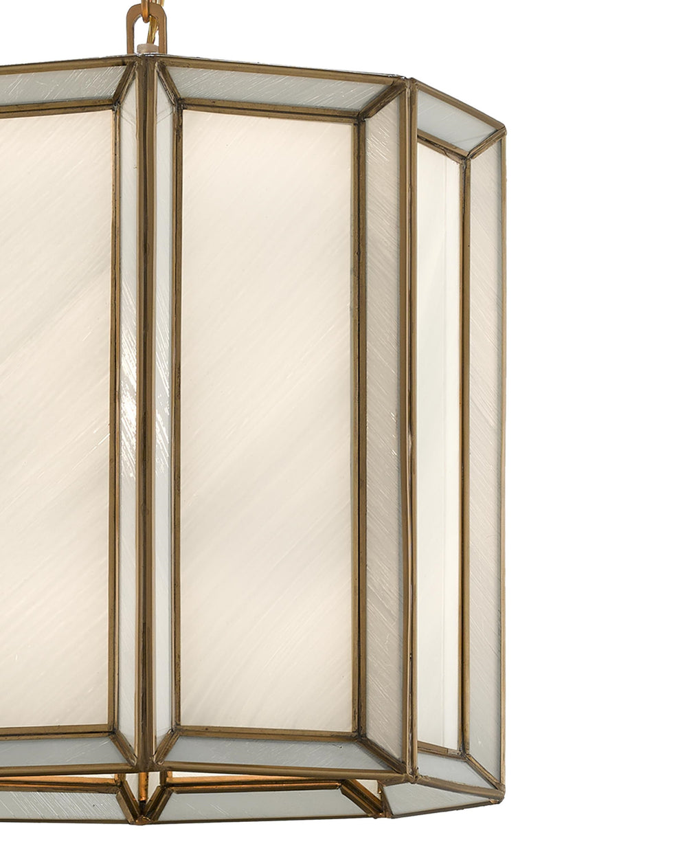 Daze Pendant In Antique Brass & White