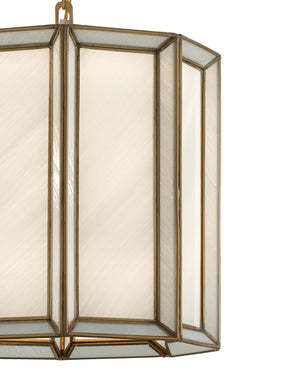 Daze Pendant In Antique Brass & White