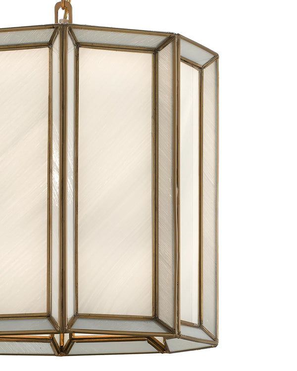 Daze Pendant In Antique Brass & White