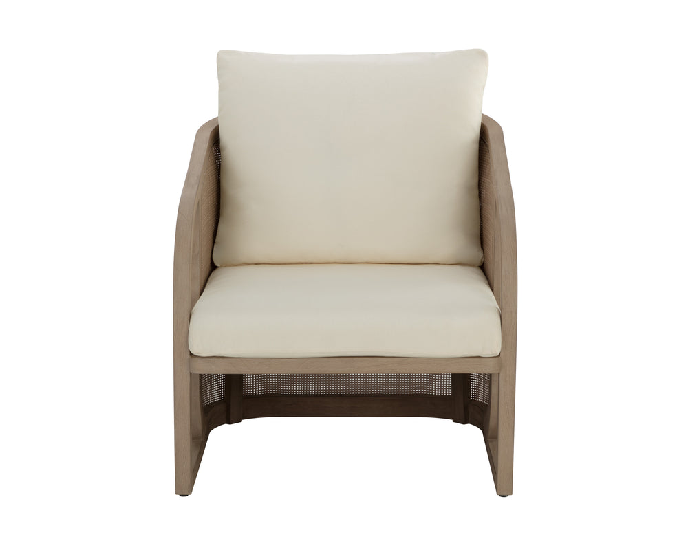 PALERMO LOUNGE CHAIR - DRIFT BROWN - STINSON CREAM