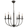 Wrought Iron AC11676BK Chandelier in Black