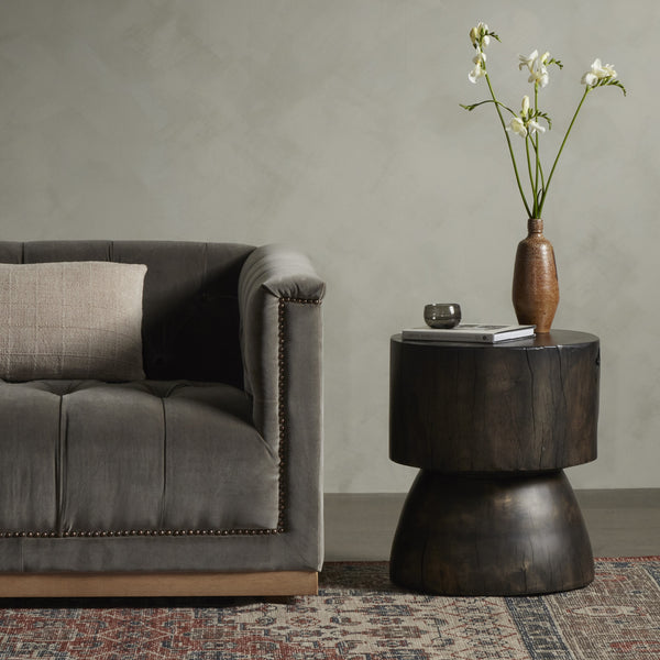 Tino End Table In Rubbed Black