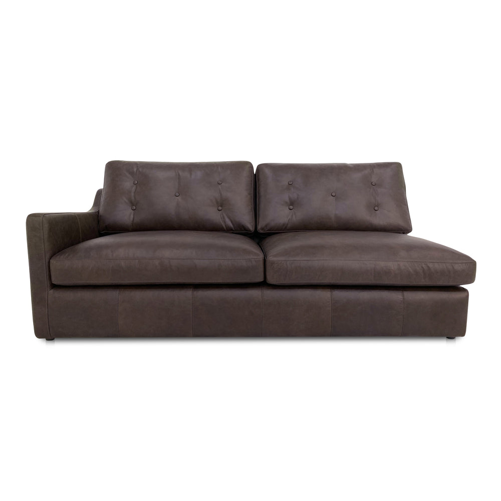 Thurlow Left Arm Facing Sofa in Espresso Leather