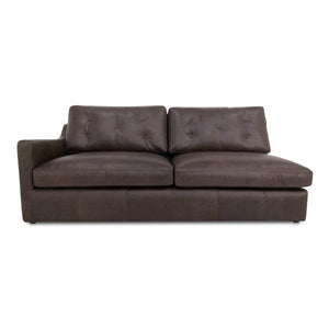 Thurlow Left Arm Facing Sofa in Espresso Leather