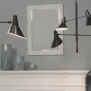 Astor Plaster Wall Rectangle Mirror, White