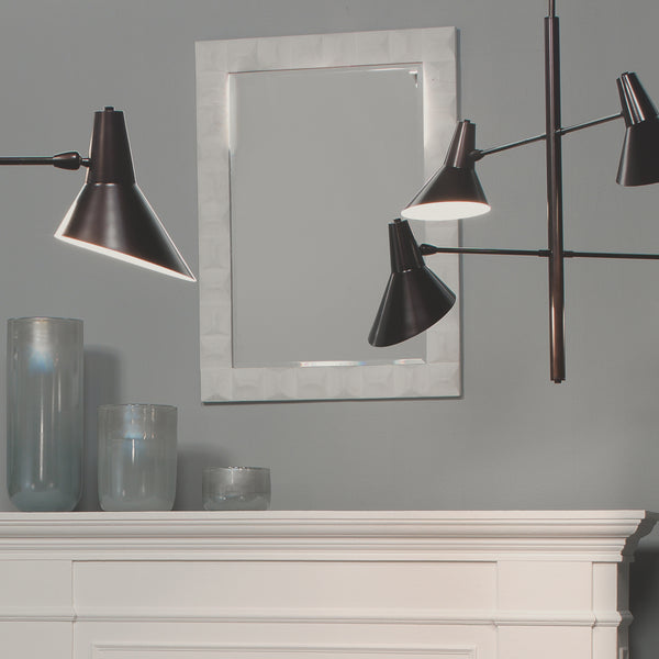 Astor Plaster Wall Rectangle Mirror, White