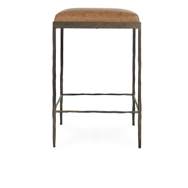 Classic Home Bose Leather Counter Stool - Sedona Brown