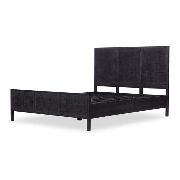 Sydney Queen Bed - Black Wash