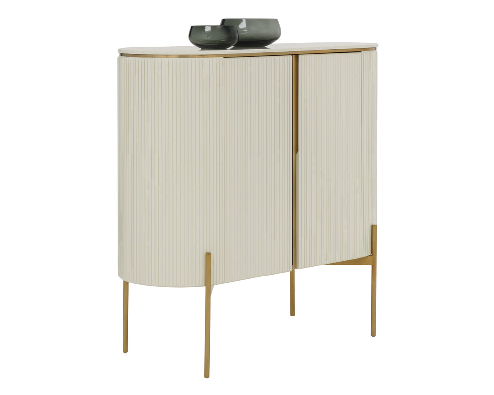PALOMA BAR CABINET - HIGH GLOSS CREAM