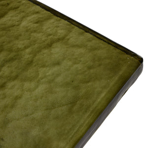 Zevon End Table In Moss Cast Glass