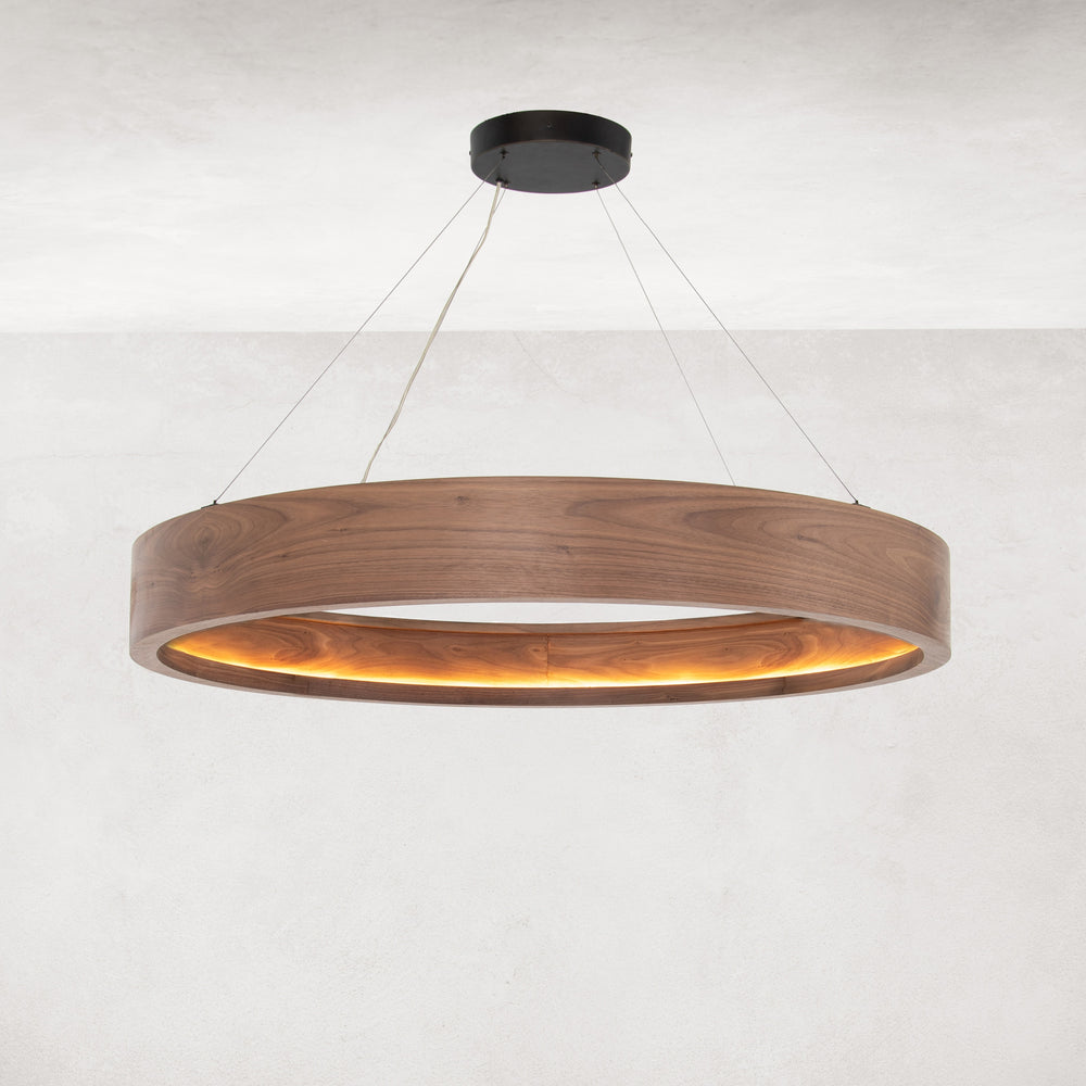 Baum Chandelier In Dark Walnut