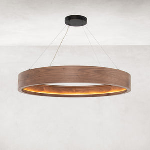 Baum Chandelier In Dark Walnut