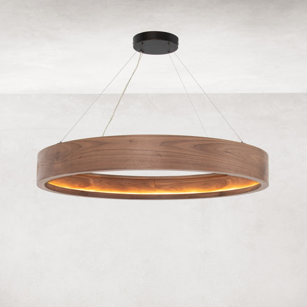 Baum Chandelier In Dark Walnut