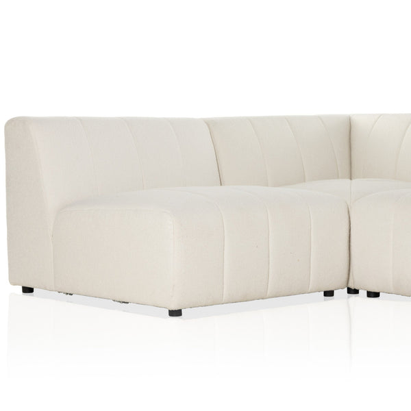 Langham Channeled 5-Piece Sectional - Fayette Cloud