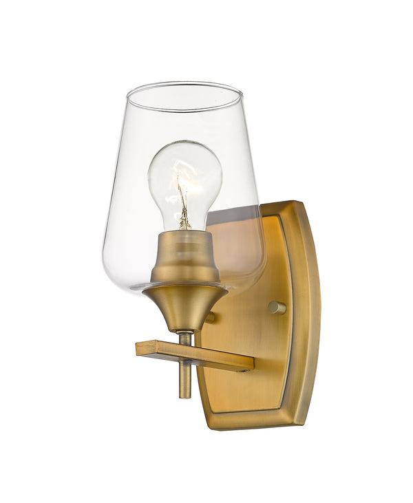 Joliet 1 Light Wall Sconce in Olde Brass Finish