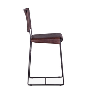 New York Counter Chair Chocolate Leather