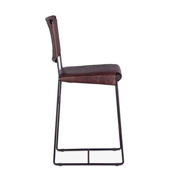 New York Counter Chair Chocolate Leather