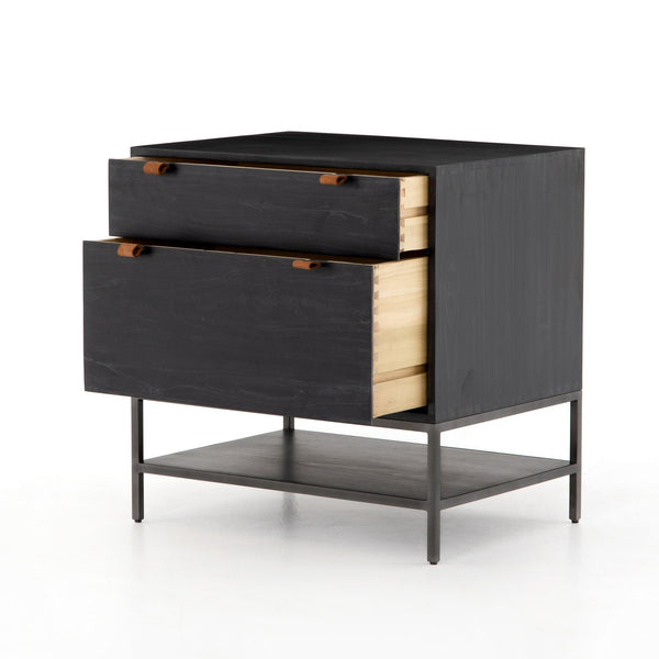 Trey Modular Filing Cabinet in Black Wash Poplar