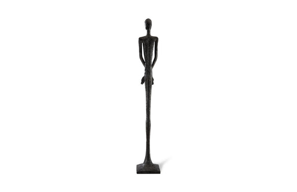 Skinny Male Sculpture, Liquid Silver