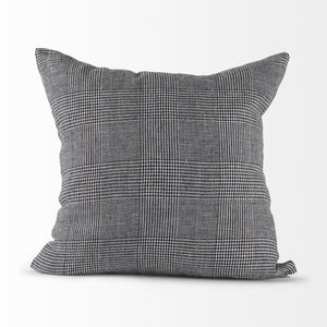 Ramone 20 x 20 Black and White Fabric Decorative Pillow Cover