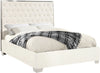 Priscilla King Bed In White Velvet
