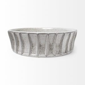 Silone (Large) 16L x 16W White Ceramic Bowl