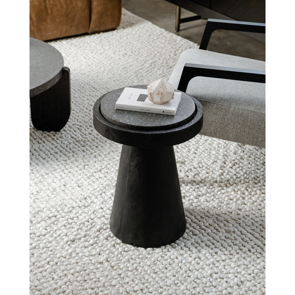 Moe's Book Accent Table Black Cement & Terrazzo