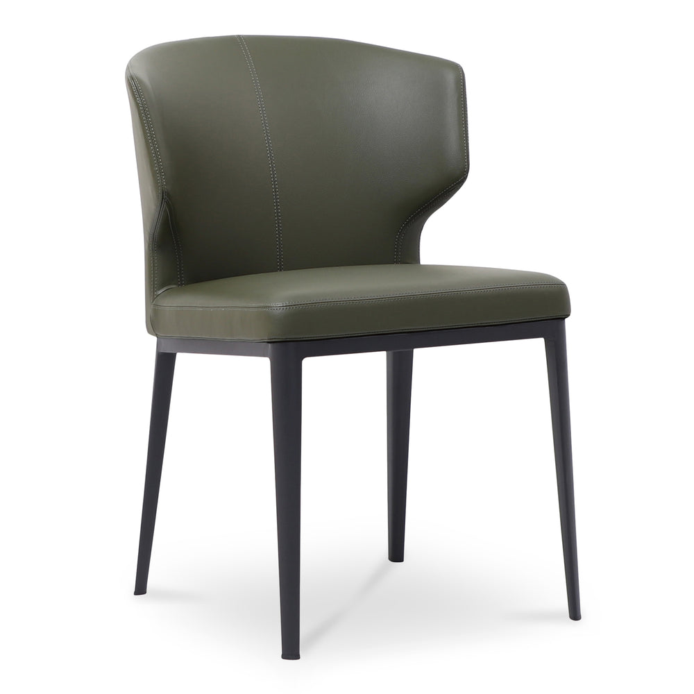 Delaney Dining Chair Set of Two in Dark Green