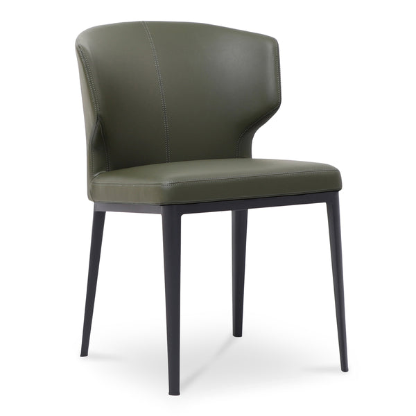 Delaney Dining Chair Set of Two in Dark Green