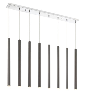 Forest 8 Light Island/Billiard in Chrome Finish