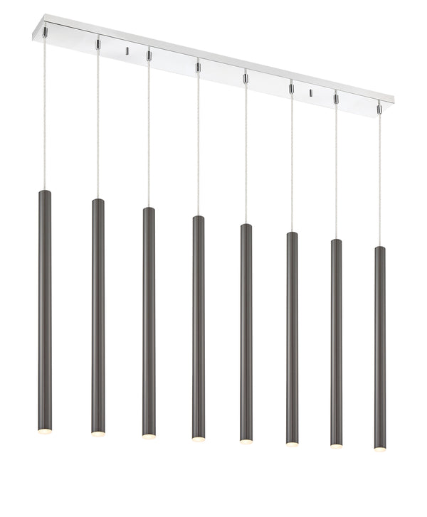 Forest 8 Light Island/Billiard in Chrome Finish