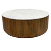 Josie Solid Wood Round Coffee Table - Hickory Brown
