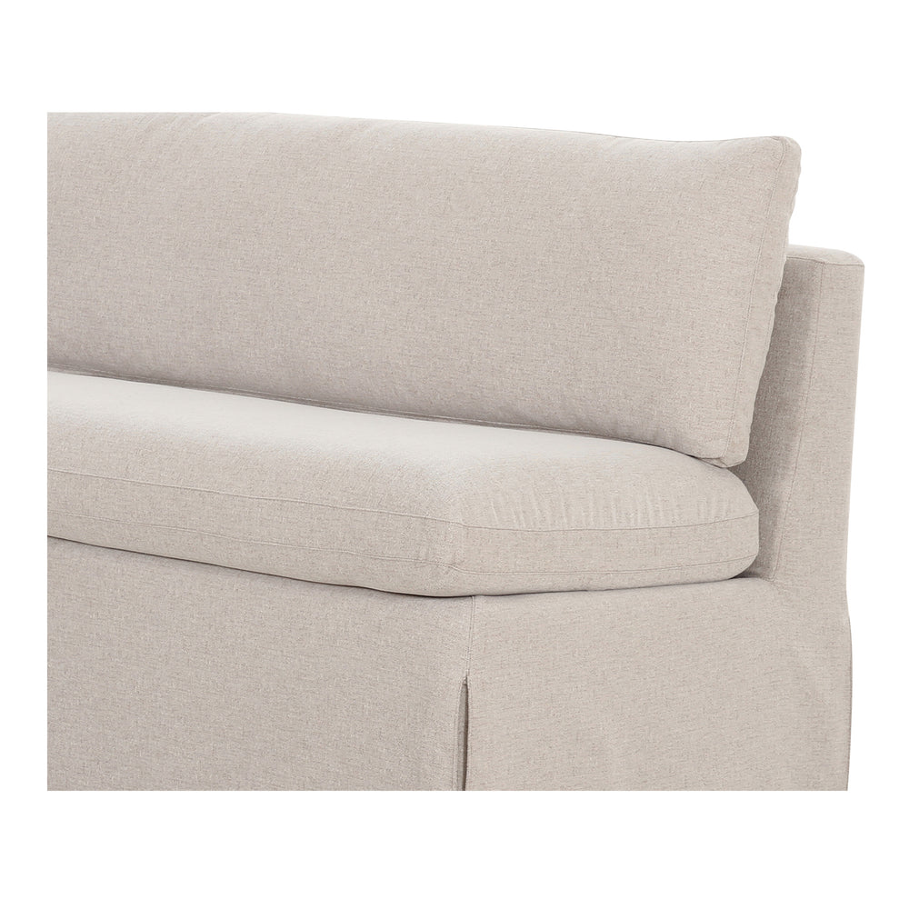 Moe's Fable Slipcover Dining Bench Beige