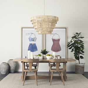 Aida 84L Light Brown Wood Dining Table
