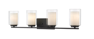 Willow 4 Light Vanity in Matte Black Finish