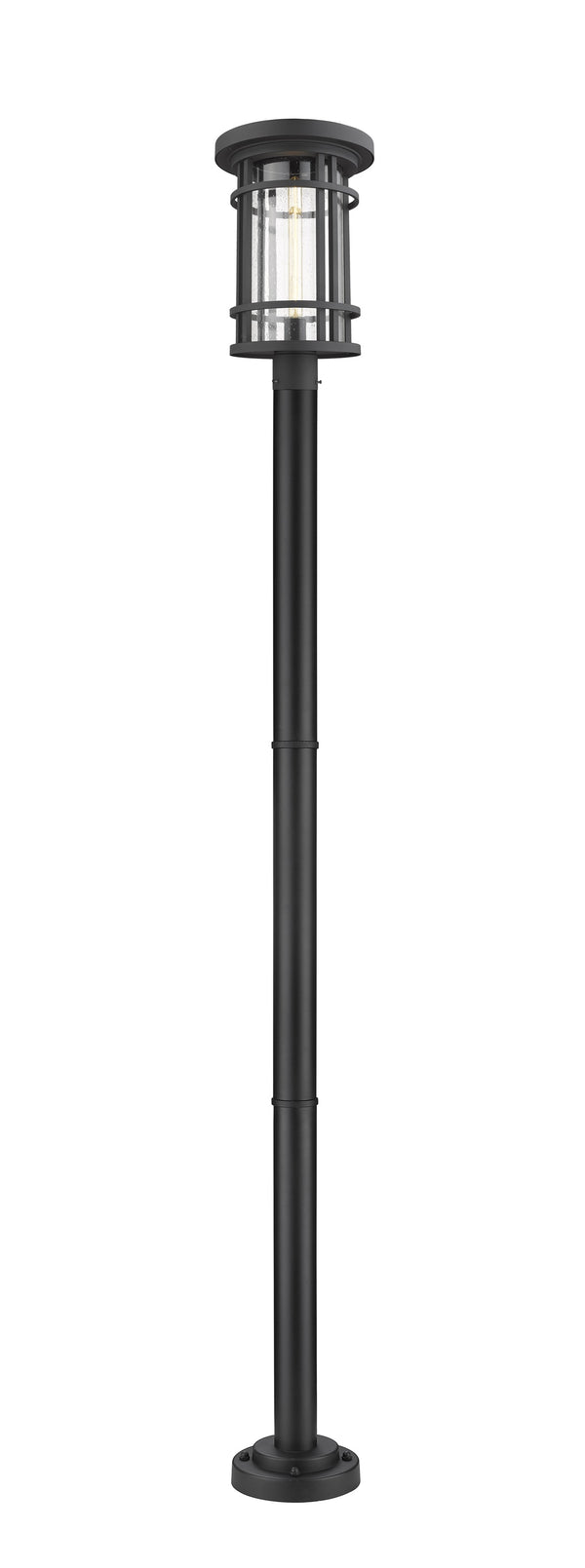 Jordan 1 Light Outdoor Post Mounted Fixture in Black Finish