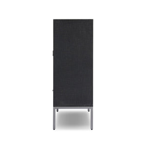Cressida Bar Cabinet - Black Linen