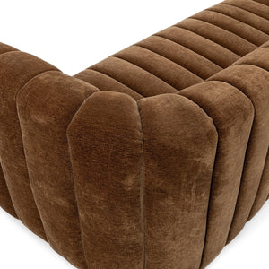Vanty Upholstered Sofa with Wood Base - Bronze
