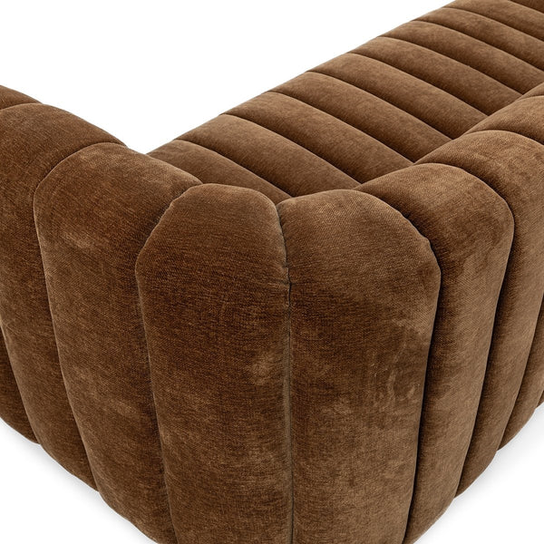 Vanty Upholstered Sofa with Wood Base - Bronze