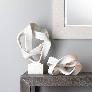 Intertwined Resin Decorative Table Object, White
