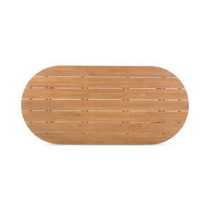 Delta Oval Outdoor Dining Table in Natural Teak