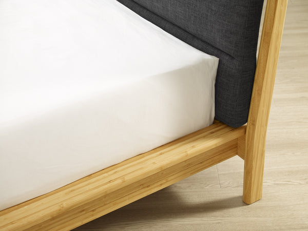 Santa Cruz Queen Platform Bed with Fabric, Wheat