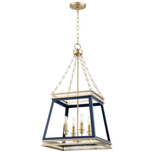 Gerard Pendant in Blue and Aged Brass