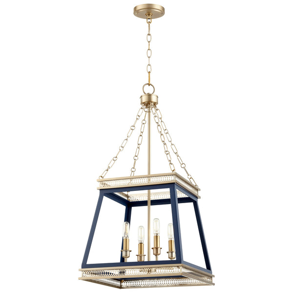 Gerard Pendant in Blue and Aged Brass