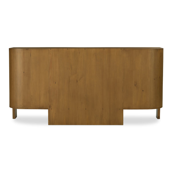 Lachlan Sideboard Brown with Shelves & Drawers