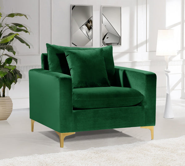 Lucy Chair In Green Velvet