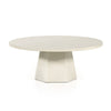 Bowman Outdoor Coffee Table In White Concrete