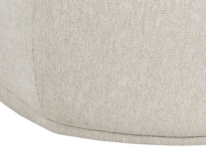 SORAYA SWIVEL ARMLESS CHAIR - DOVE CREAM