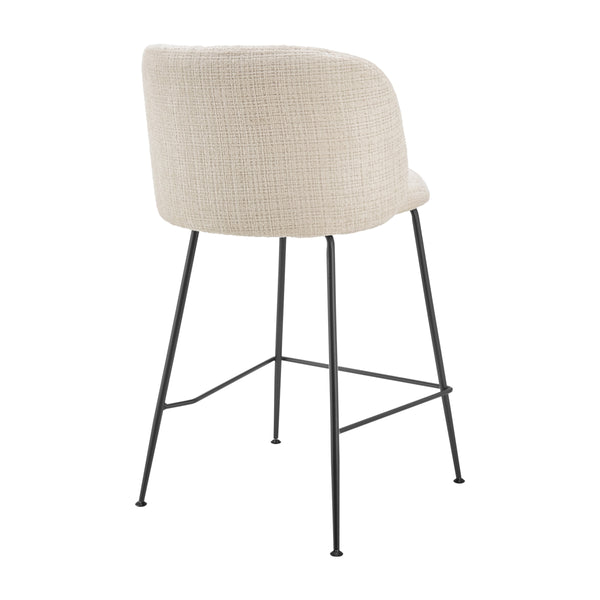 Millie KD Chenille Counter Stool, Canova Ivory